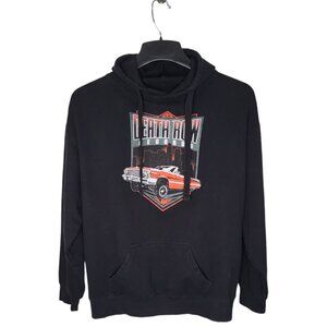 Death Row Records Men's Hoodie Size L Pullover Lowrider Black Snoop Dogg